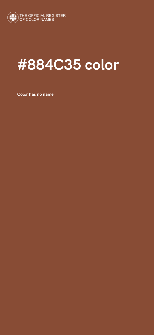 #884C35 color image
