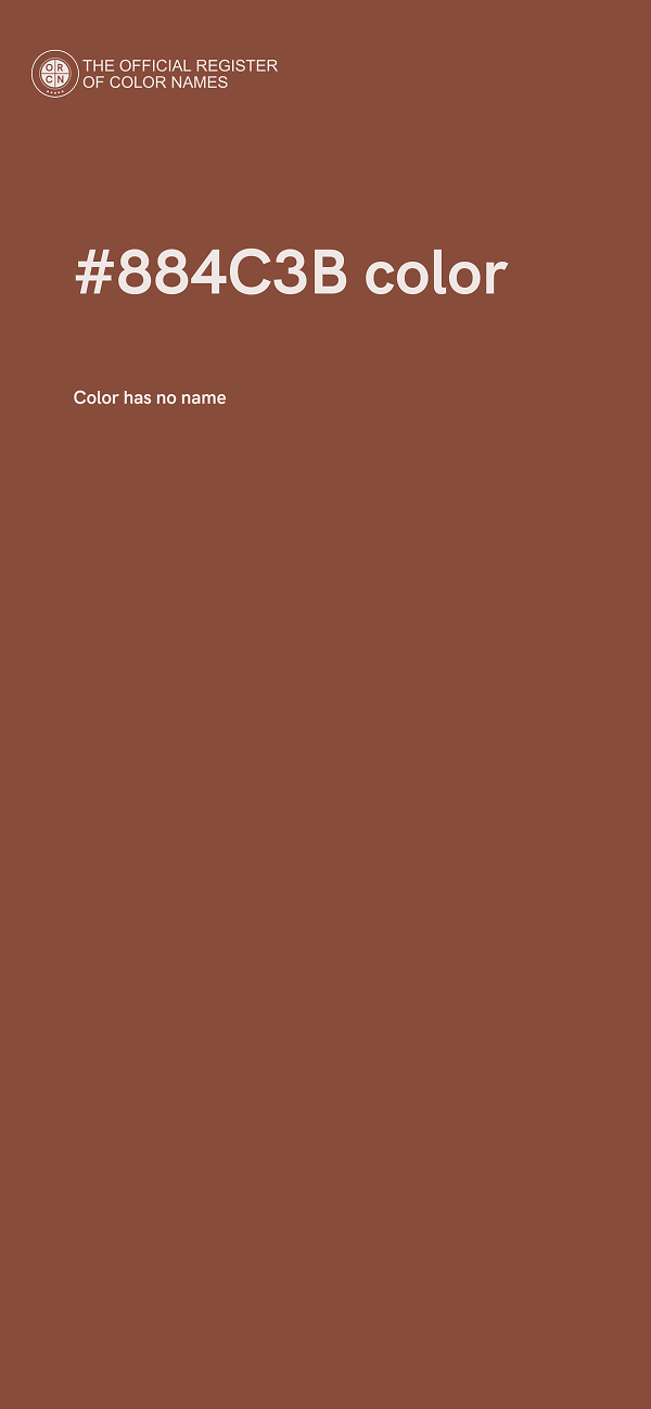 #884C3B color image