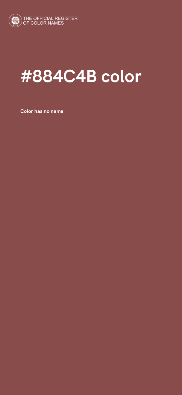 #884C4B color image