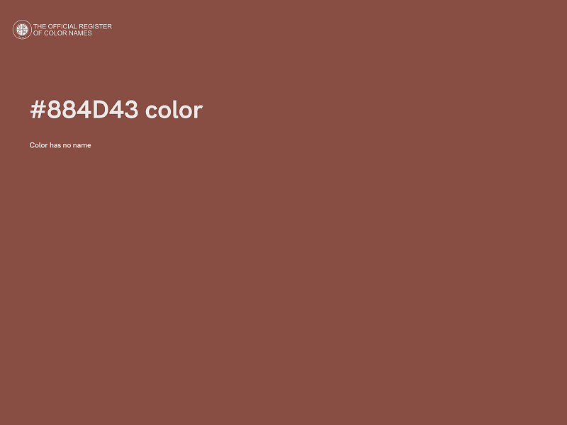 #884D43 color image