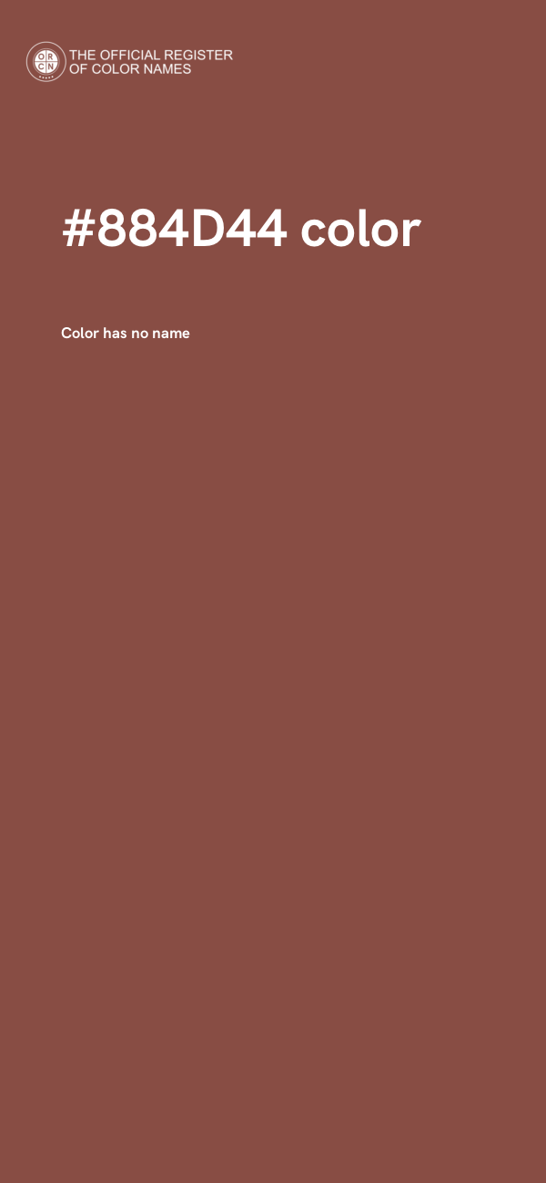 #884D44 color image