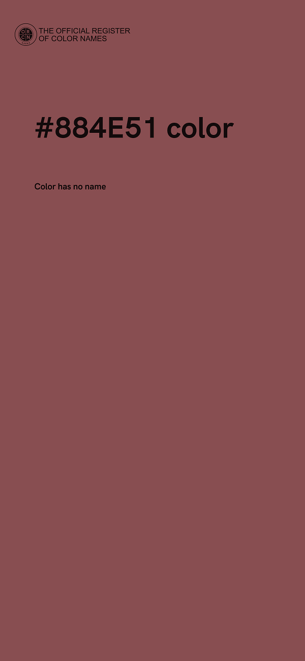 #884E51 color image