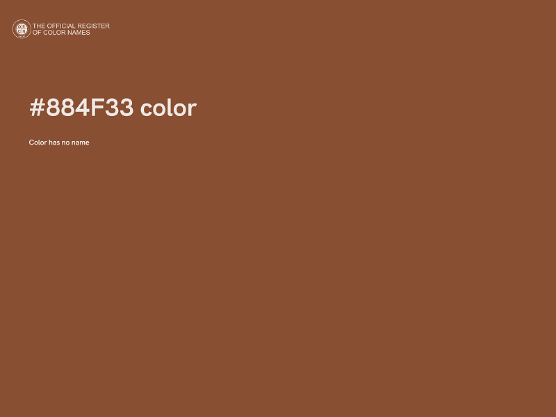 #884F33 color image