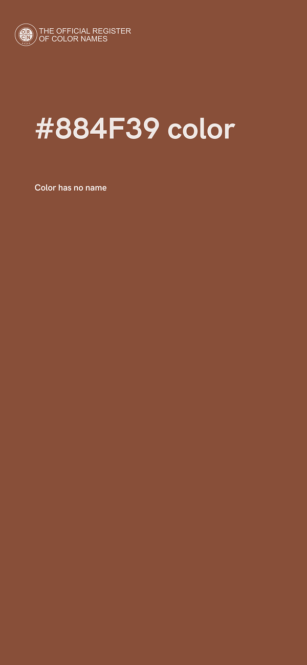 #884F39 color image