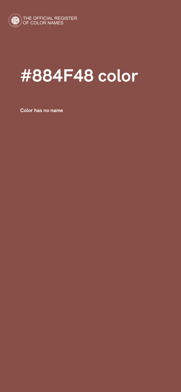 #884F48 color image