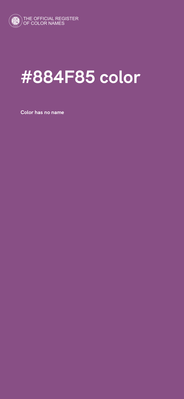 #884F85 color image