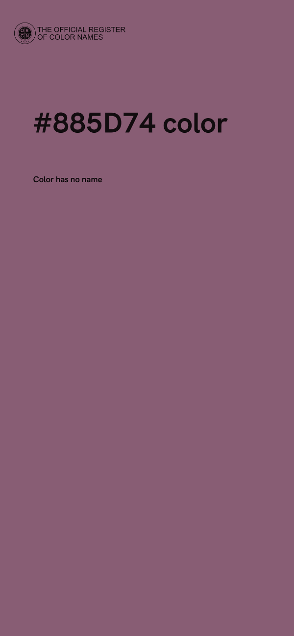 #885D74 color image