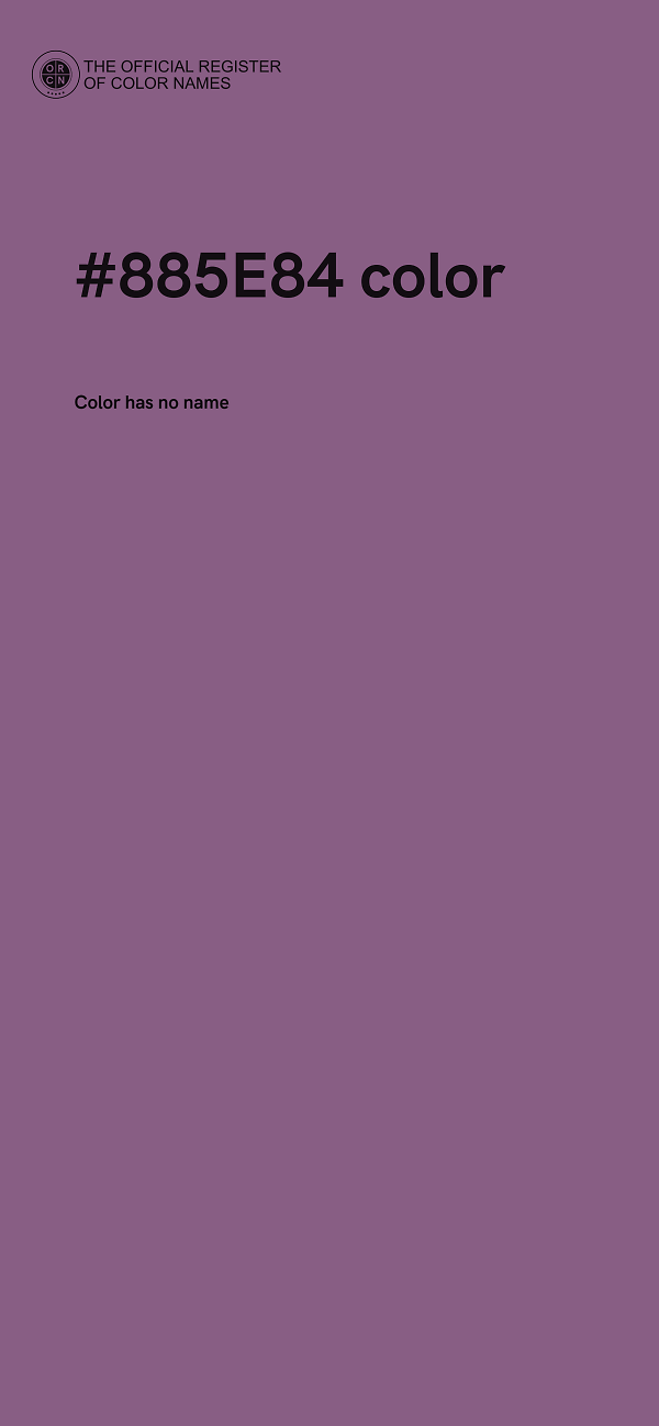 #885E84 color image