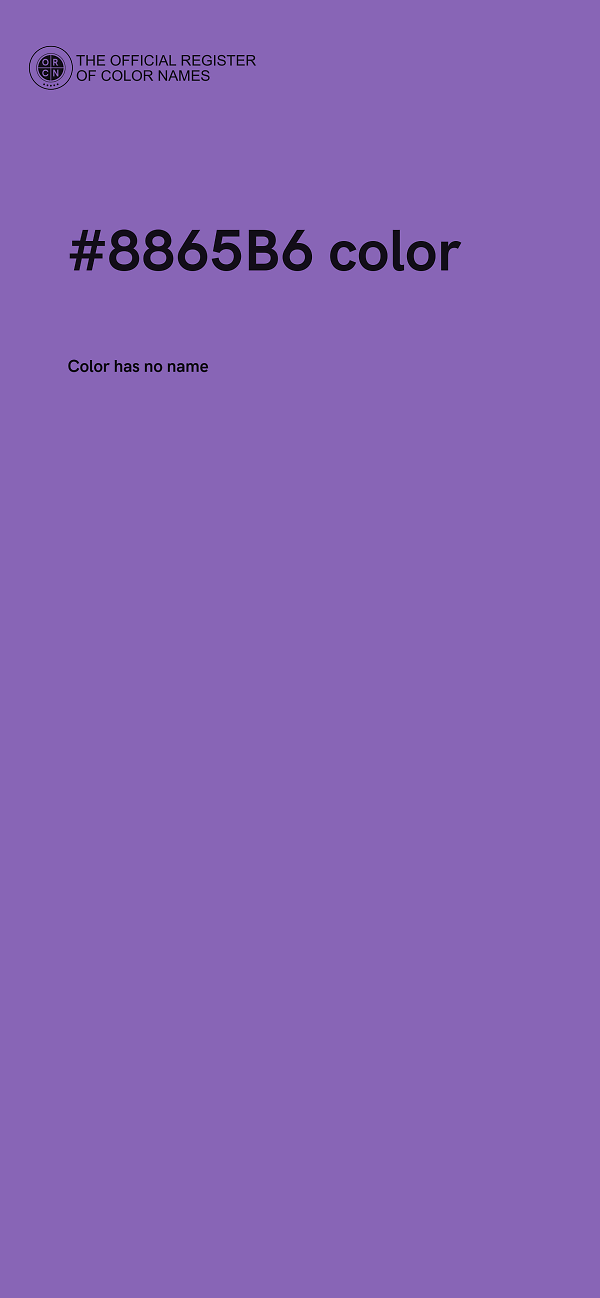 #8865B6 color image