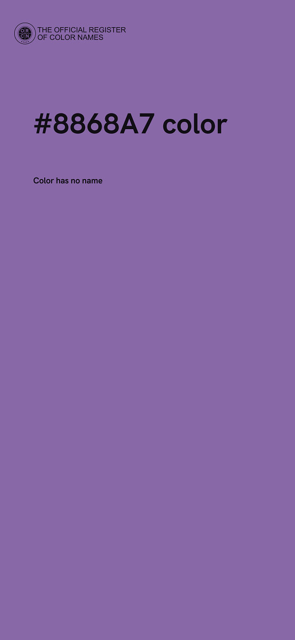 #8868A7 color image