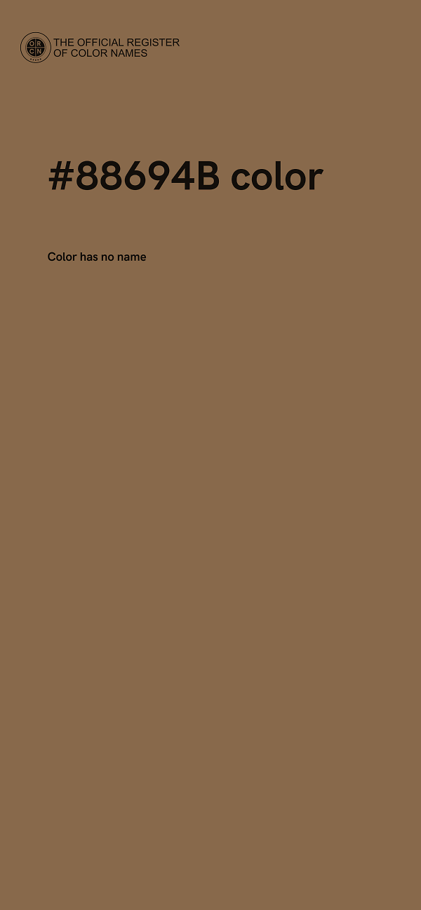 #88694B color image