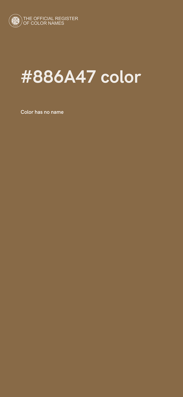 #886A47 color image