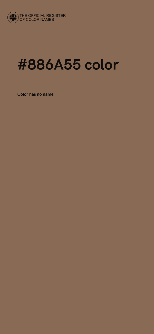 #886A55 color image