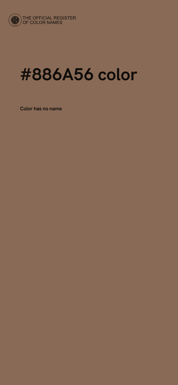 #886A56 color image