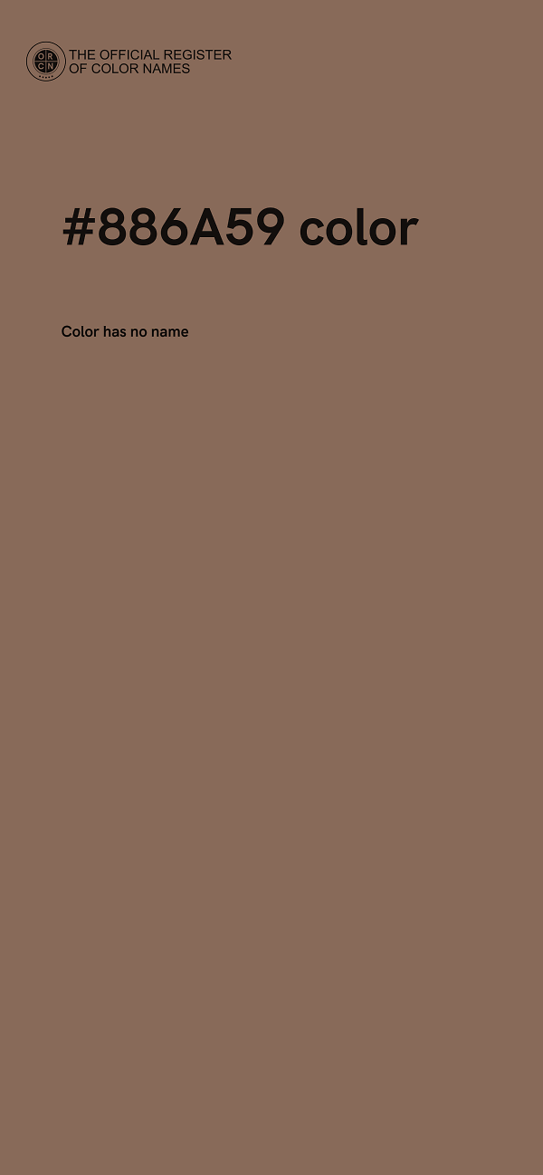 #886A59 color image