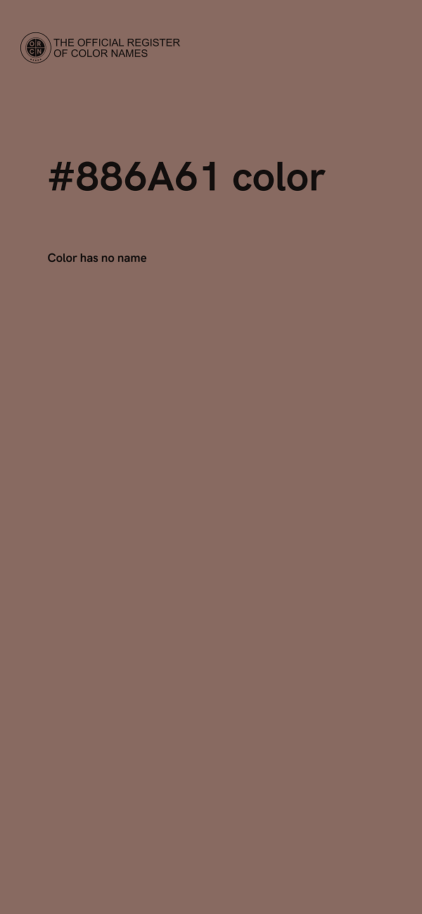 #886A61 color image