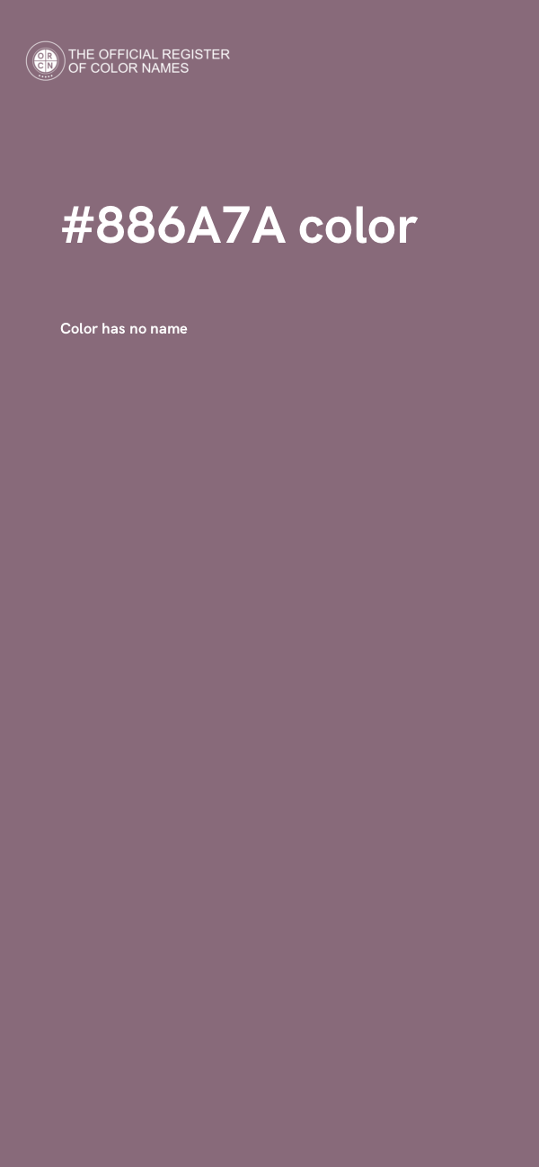#886A7A color image