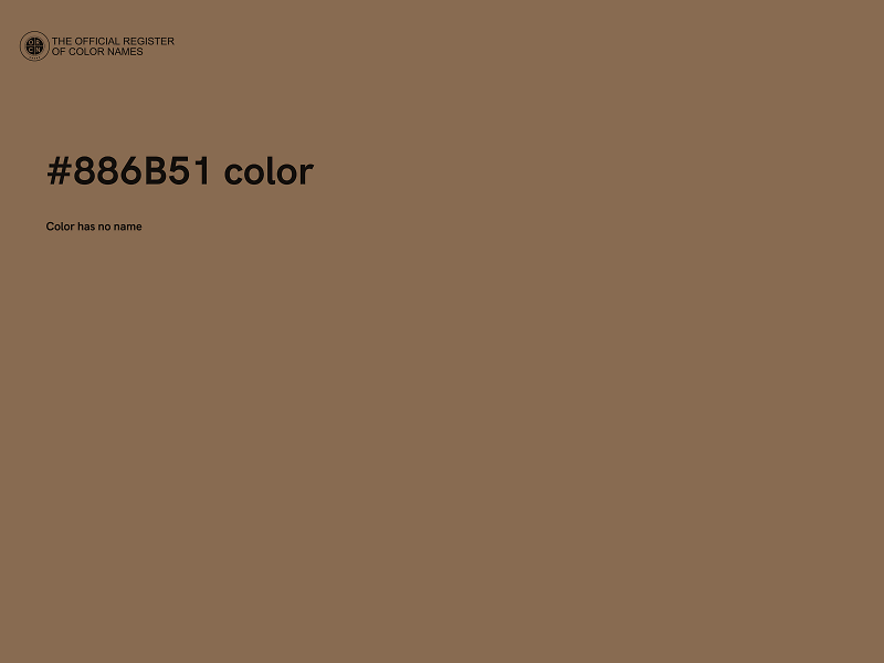 #886B51 color image
