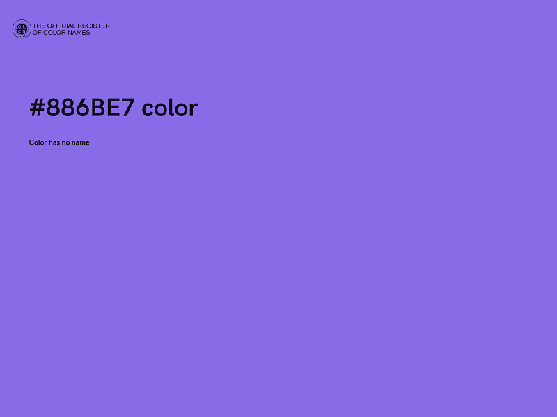 #886BE7 color image