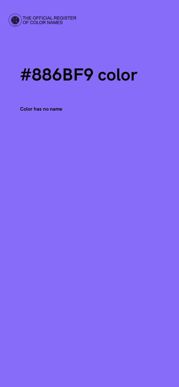#886BF9 color image