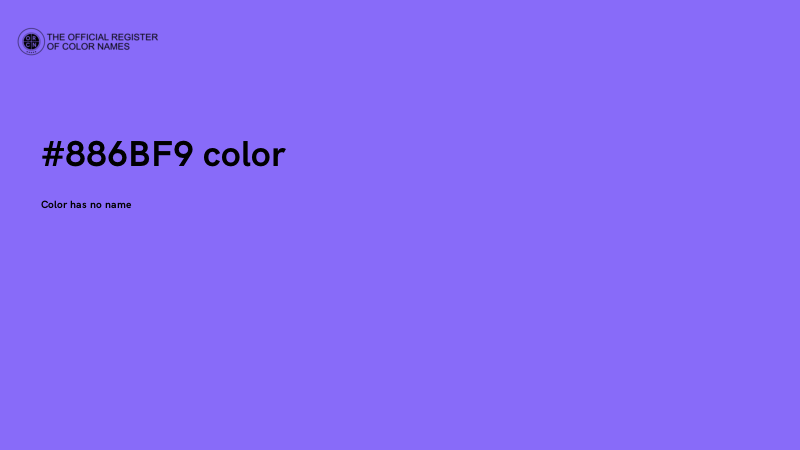 #886BF9 color image
