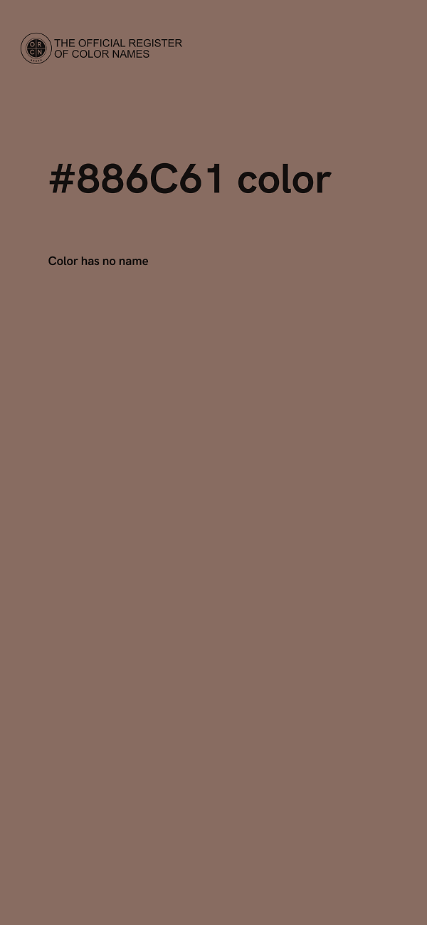 #886C61 color image