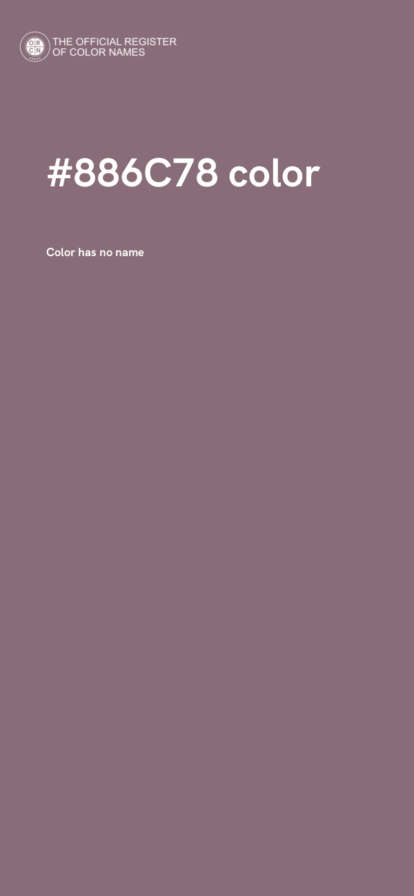 #886C78 color image
