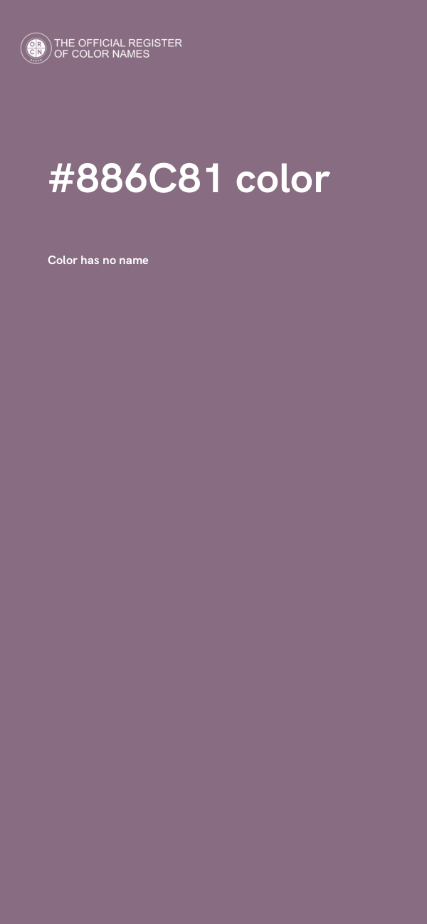 #886C81 color image