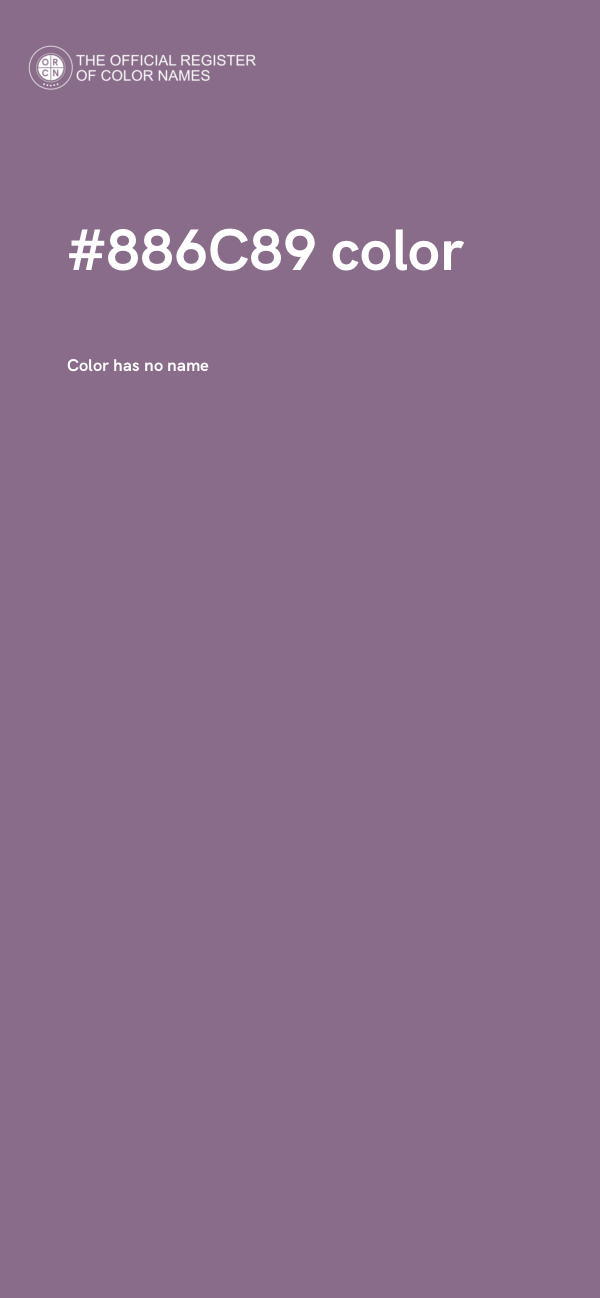 #886C89 color image