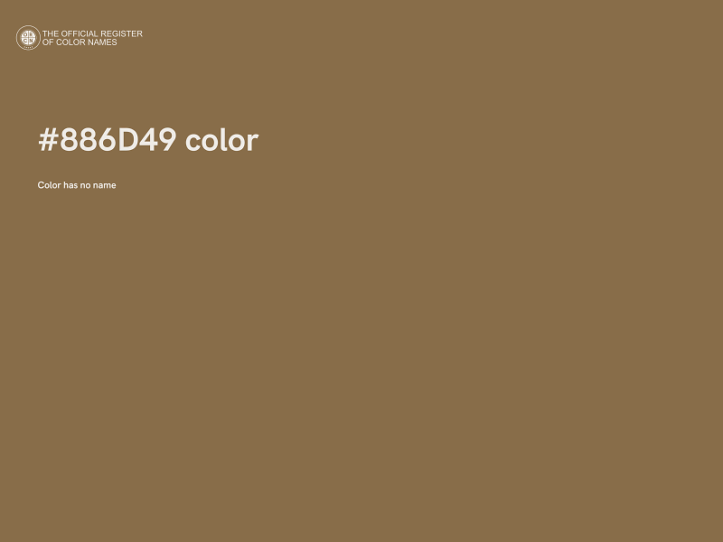 #886D49 color image