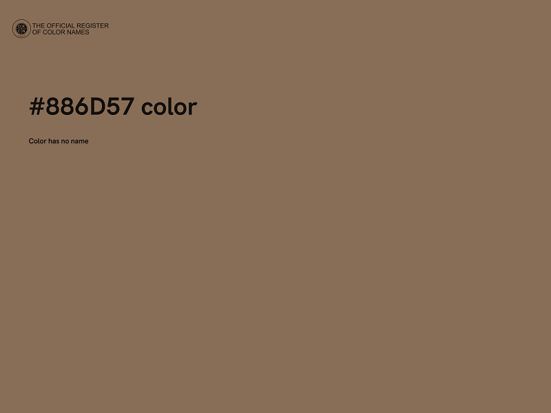 #886D57 color image