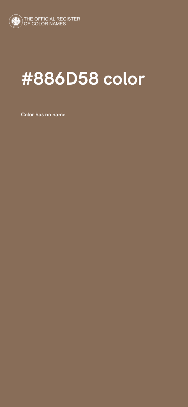#886D58 color image