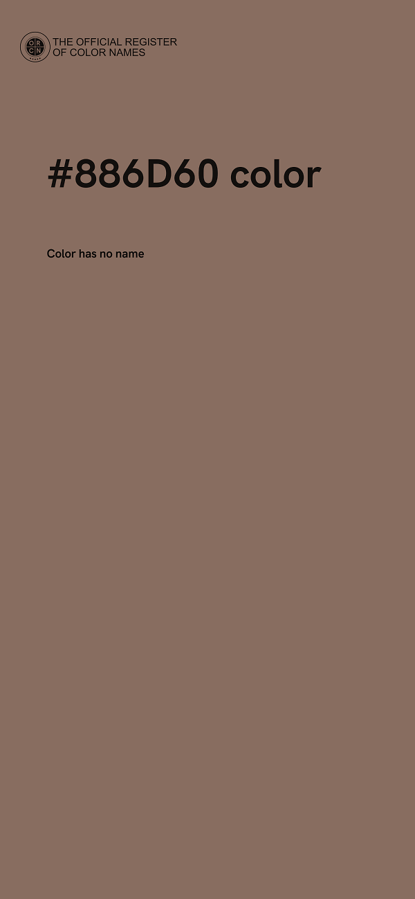 #886D60 color image