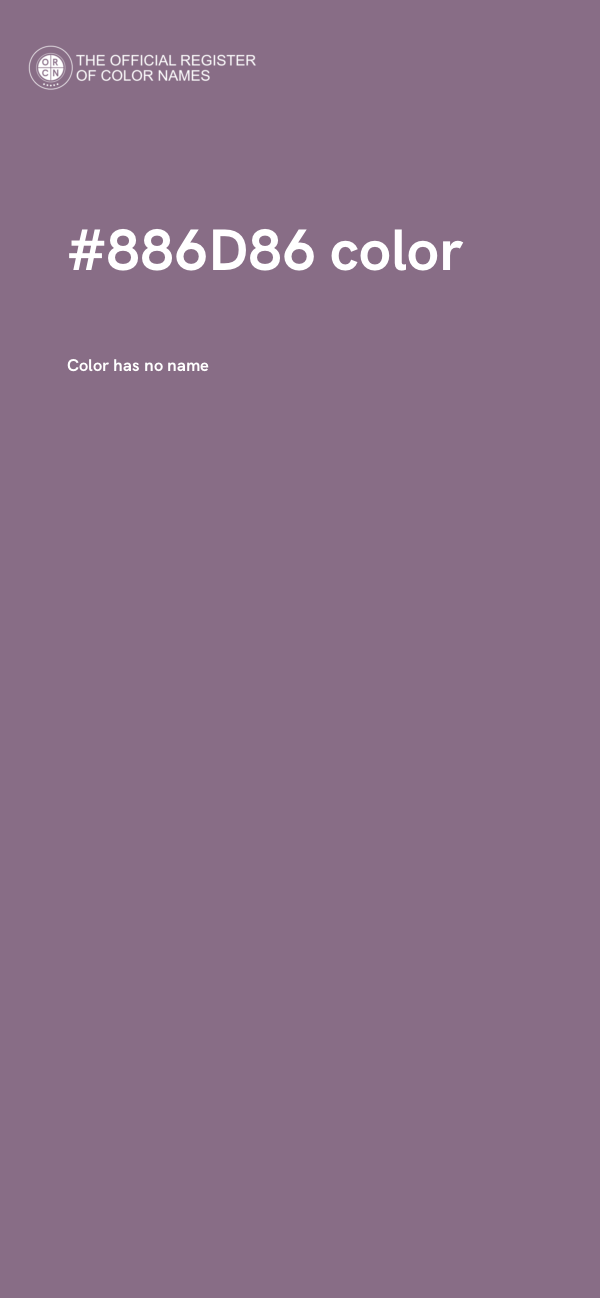 #886D86 color image
