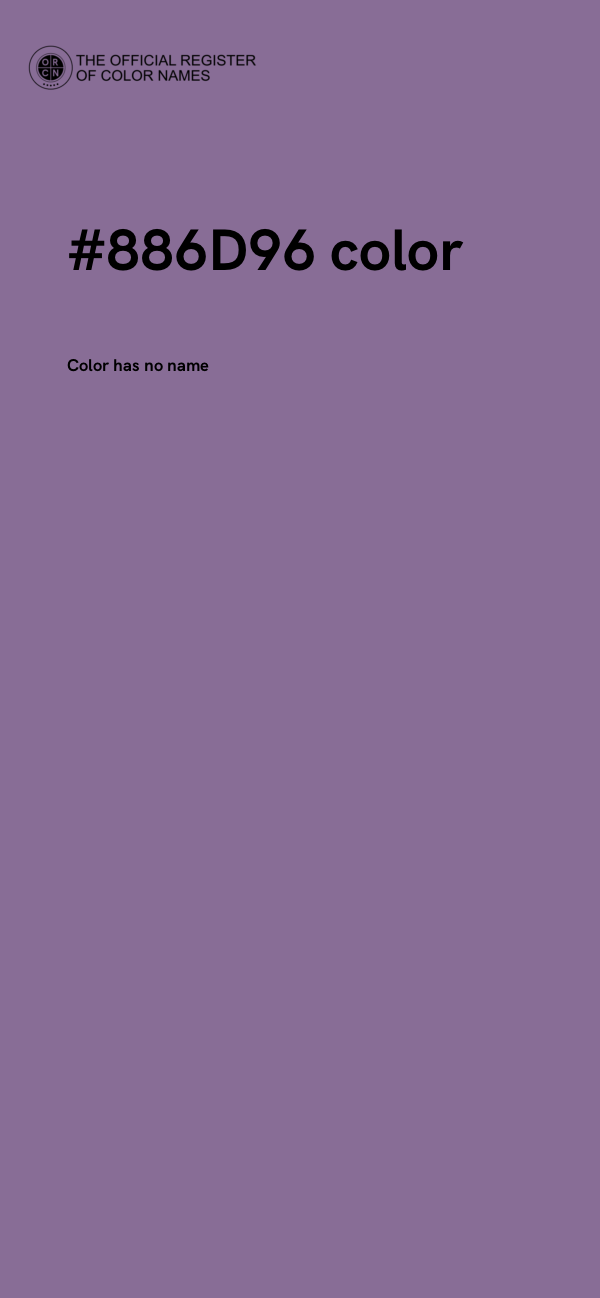 #886D96 color image