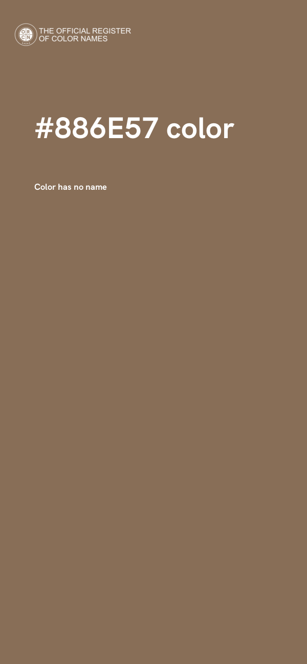 #886E57 color image