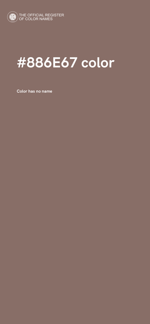 #886E67 color image