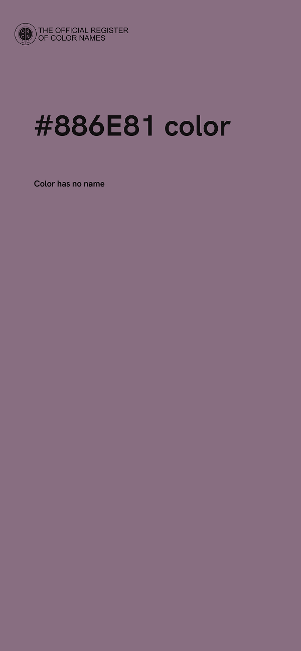 #886E81 color image