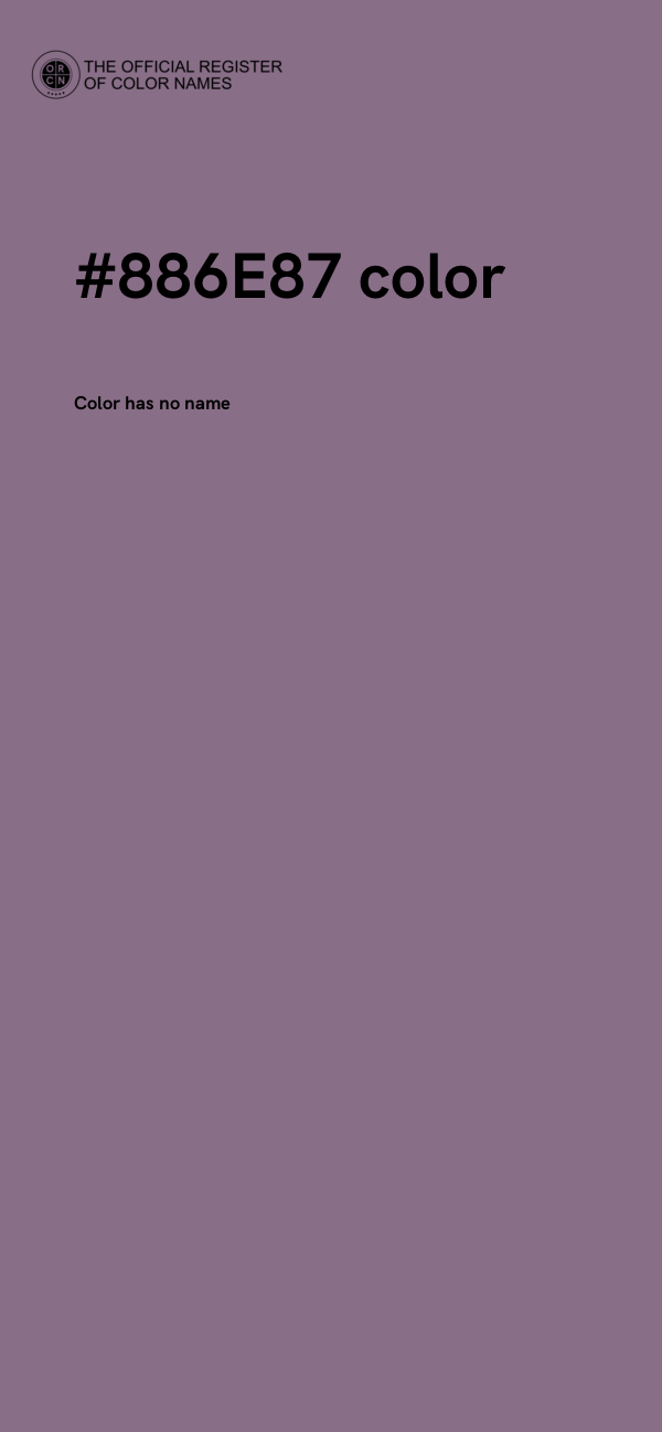 #886E87 color image