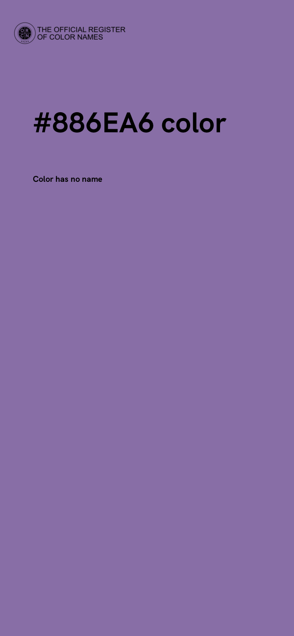 #886EA6 color image