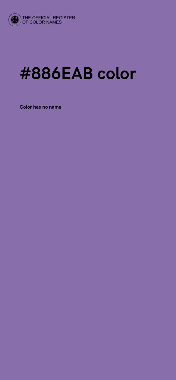 #886EAB color image