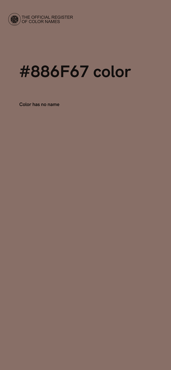 #886F67 color image