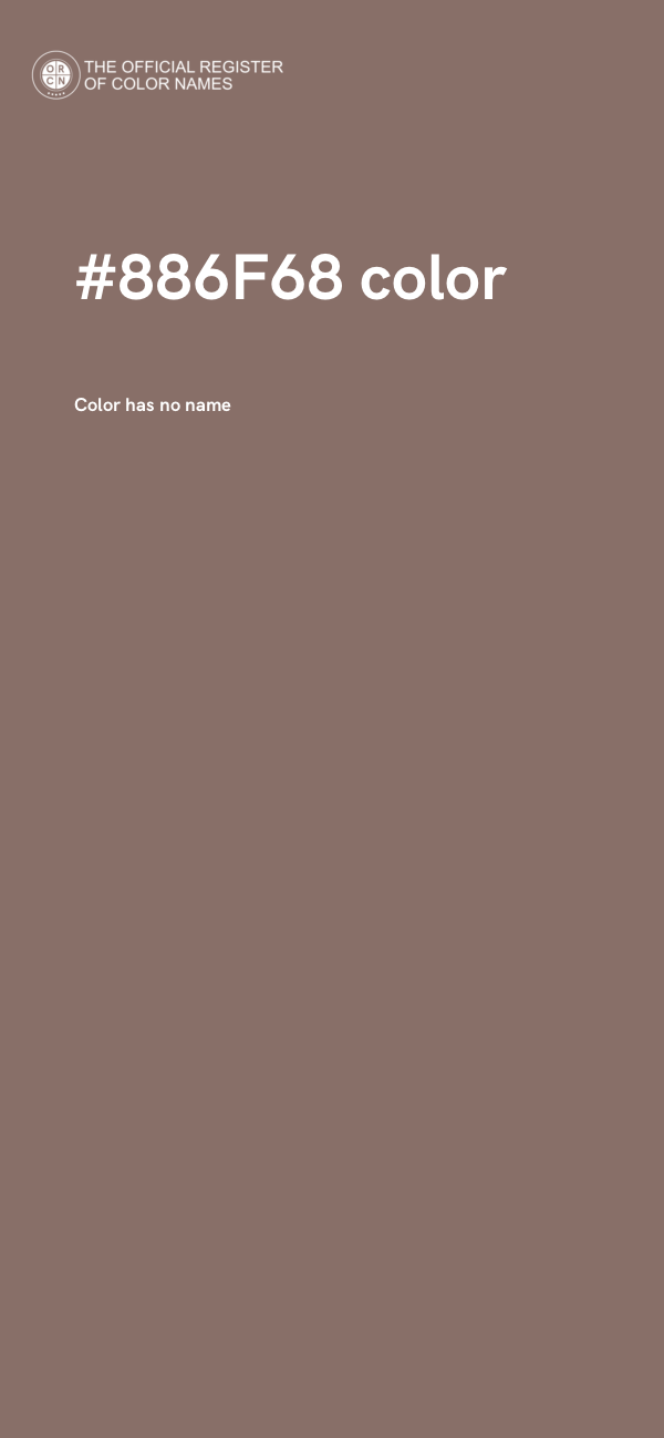 #886F68 color image