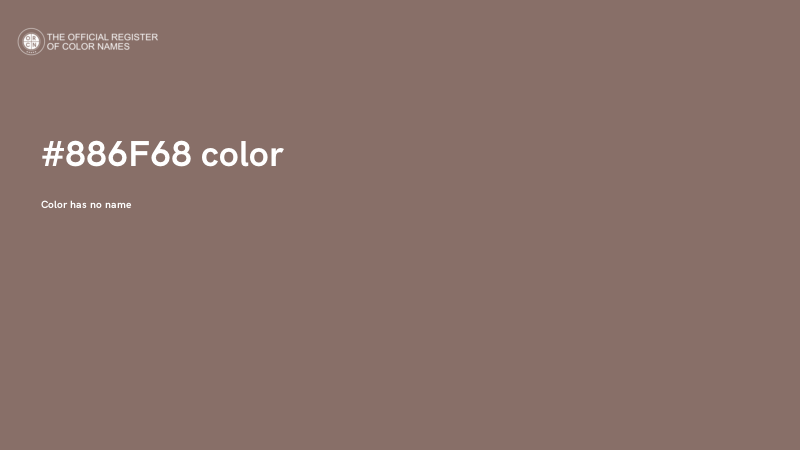 #886F68 color image