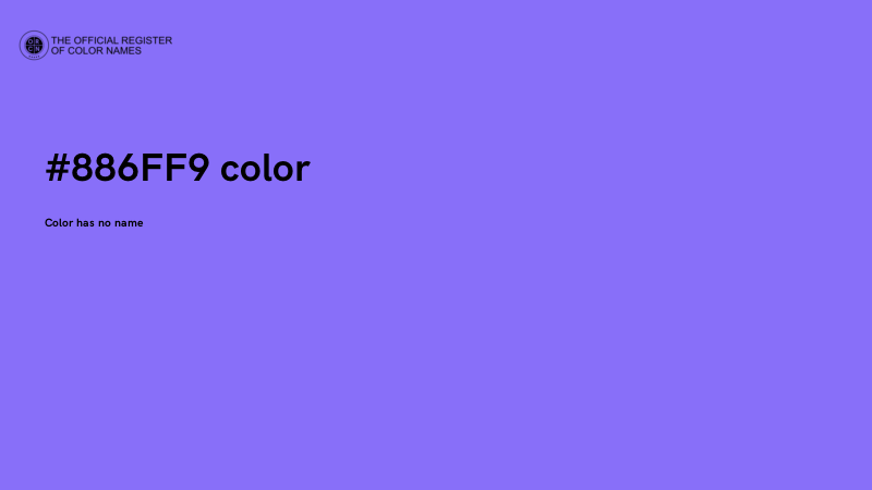 #886FF9 color image