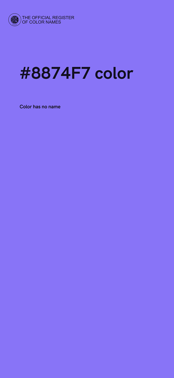 #8874F7 color image