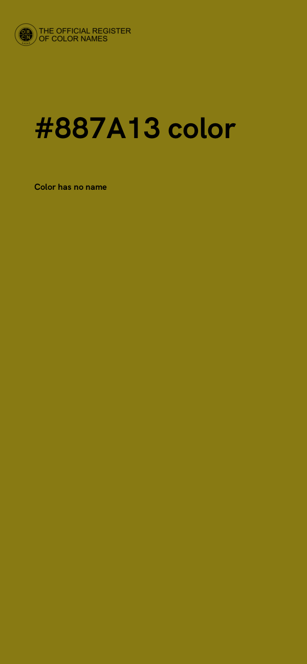#887A13 color image