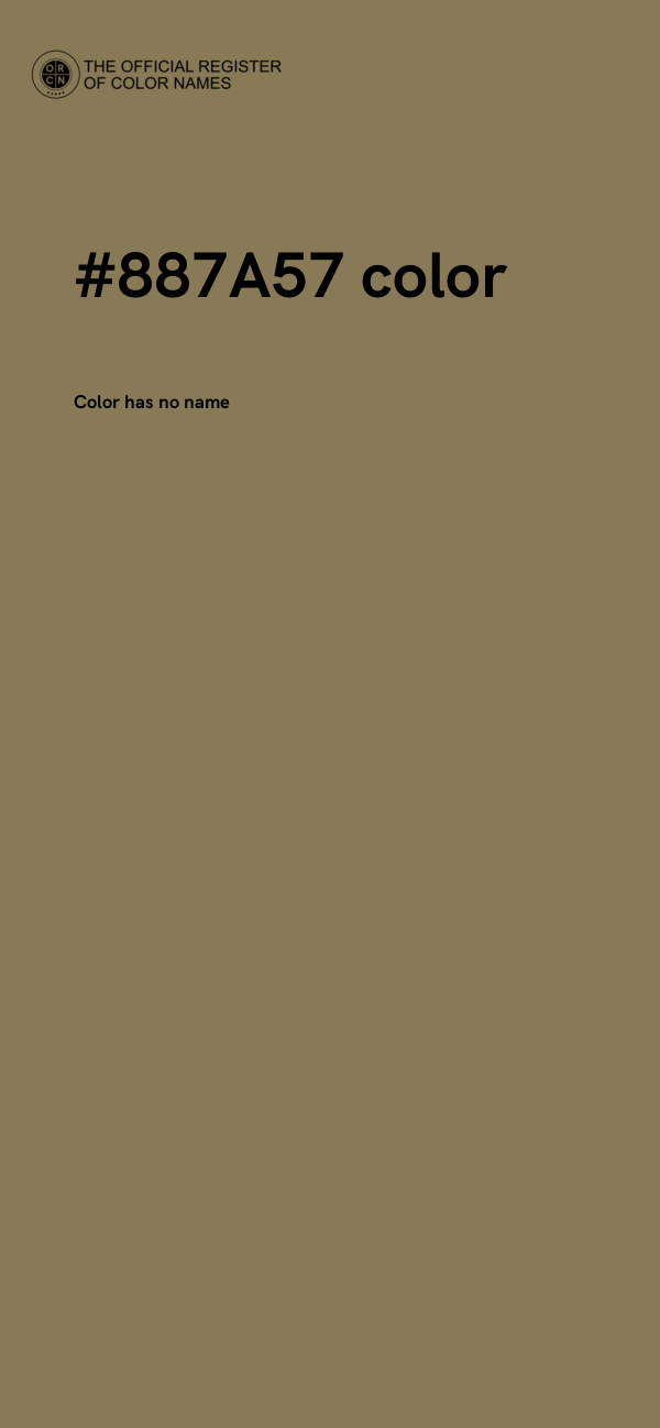 #887A57 color image