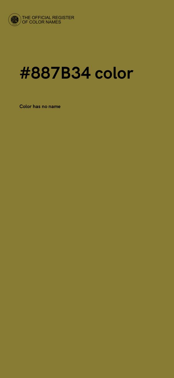 #887B34 color image