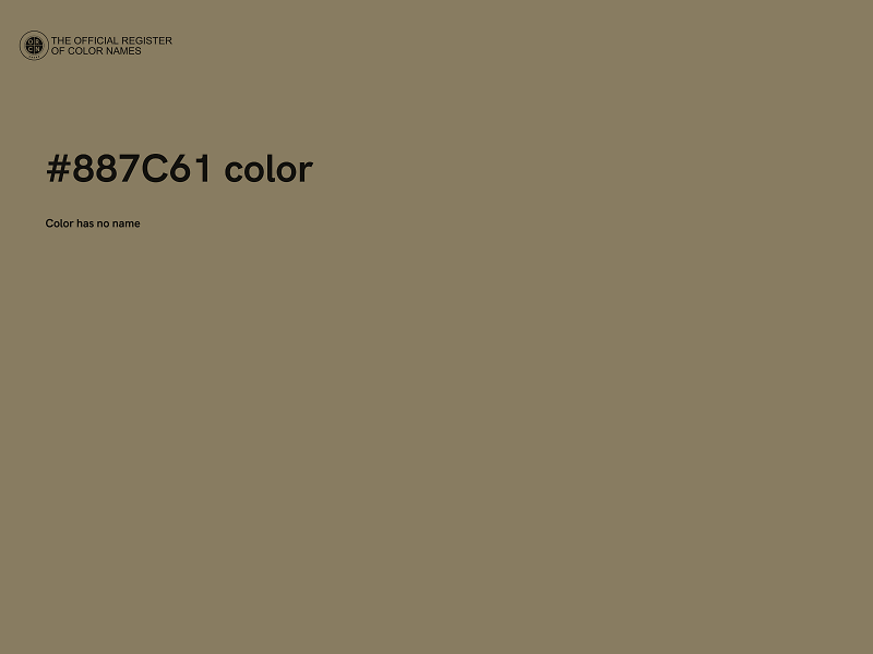 #887C61 color image